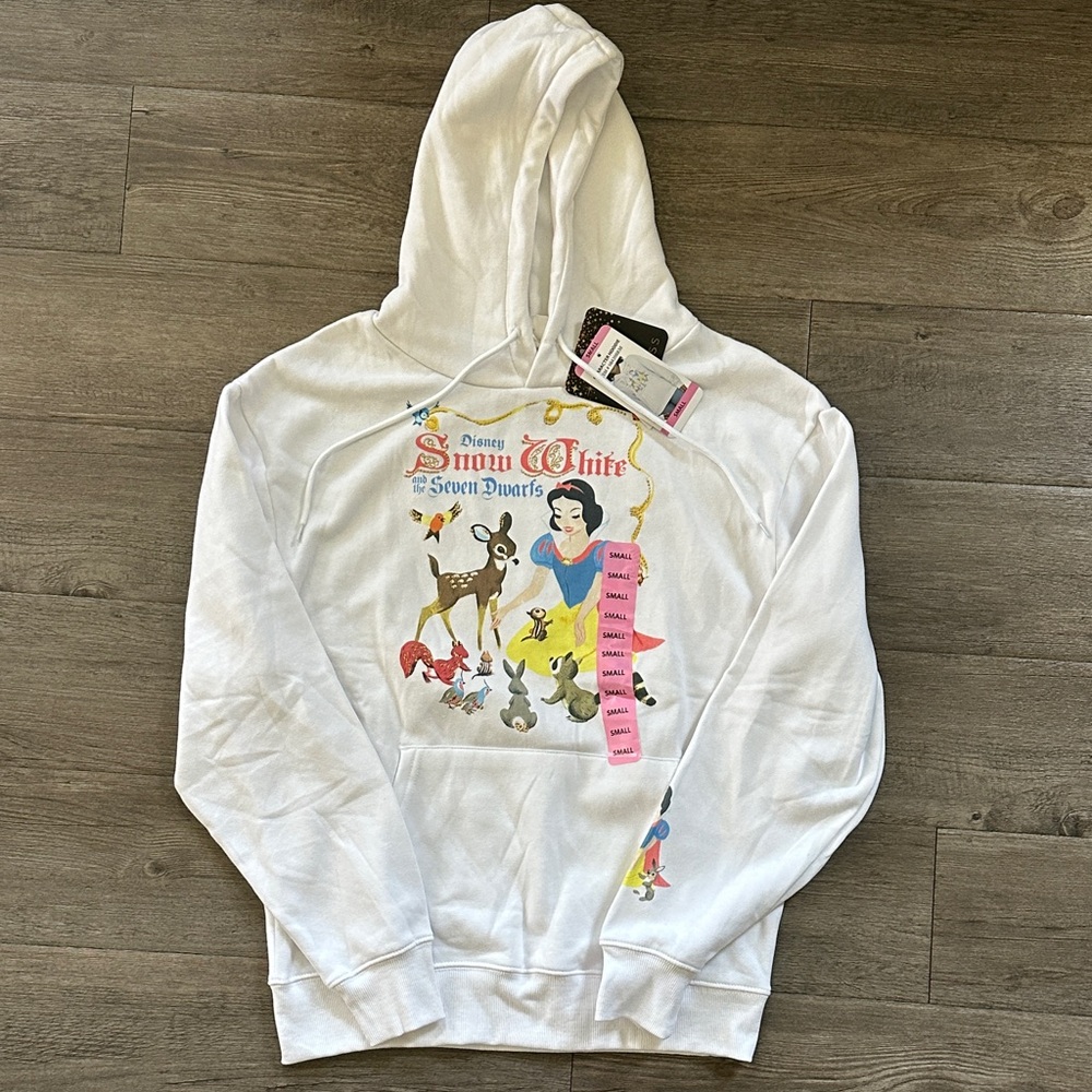 Disney Snow White White Hoodie with Colorful Graphic